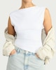 image 1 of F&F Polyamide Sleeveless Top in White