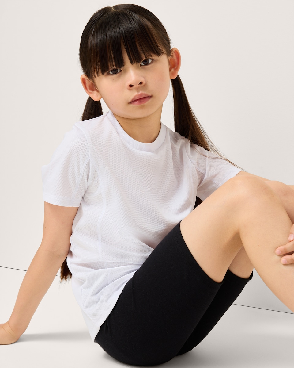 image 1 of F&F School Girls 2 Pack Cotton Rich Cycling Shorts in Black