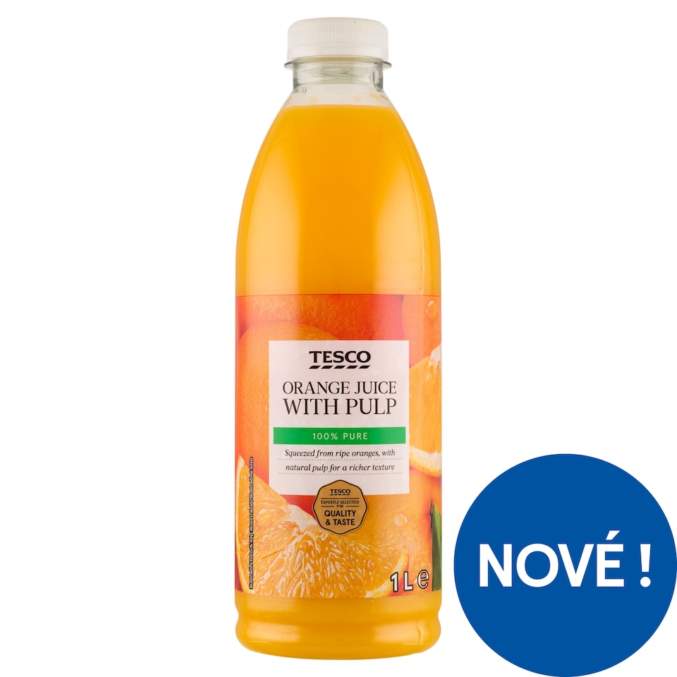 Tesco Orange Juice with Pulp 1L