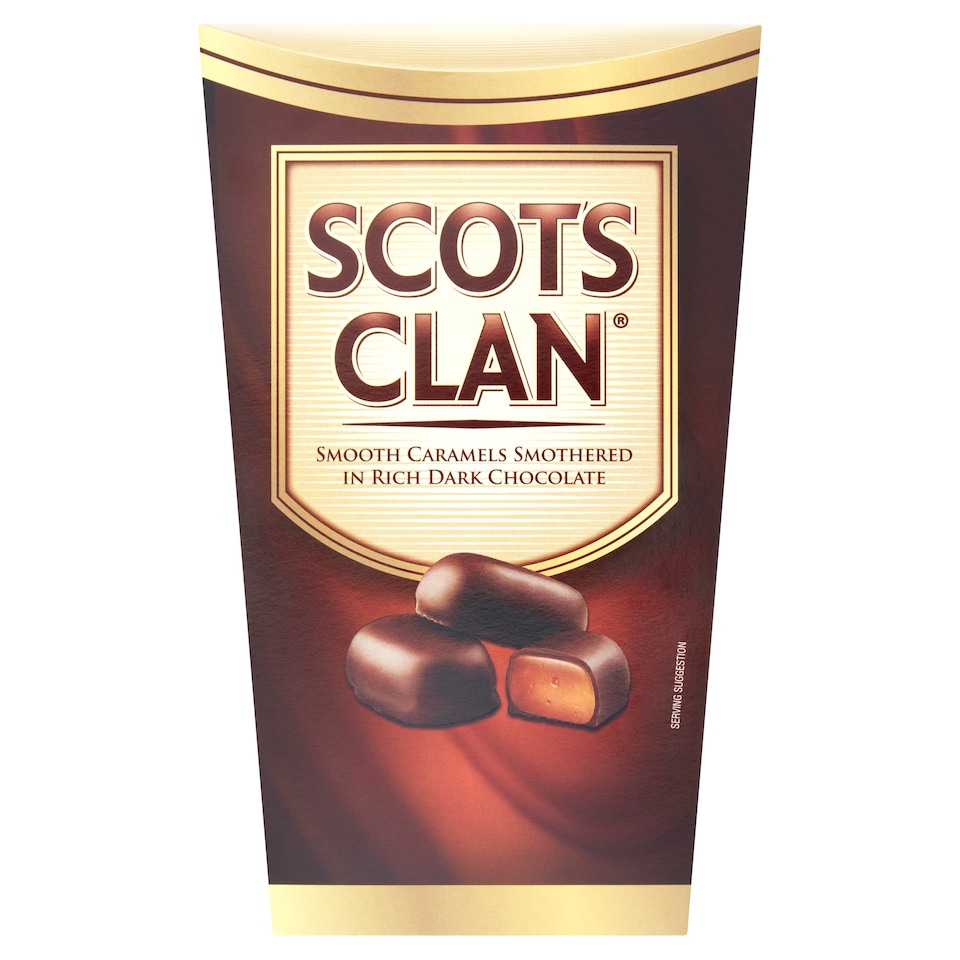 Scots Clan Smooth Caramel In Dark Chocolate 580G