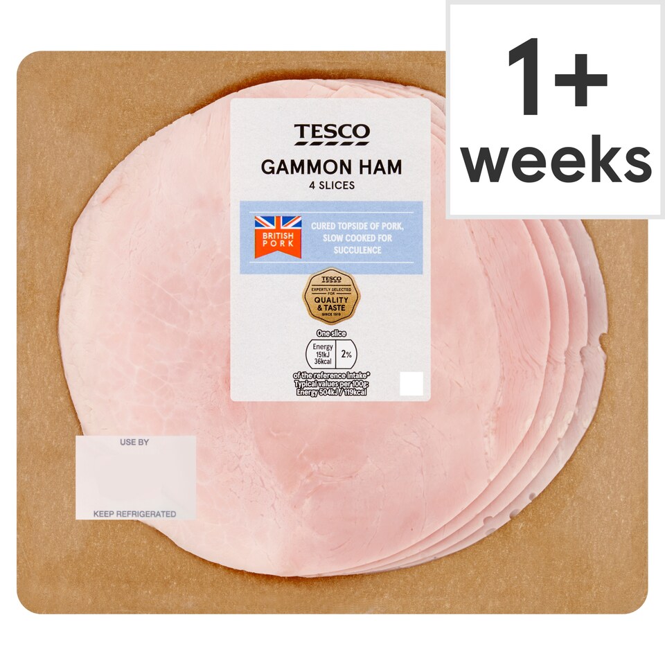 Tesco Finest Deli Gammon Ham Slices 120g