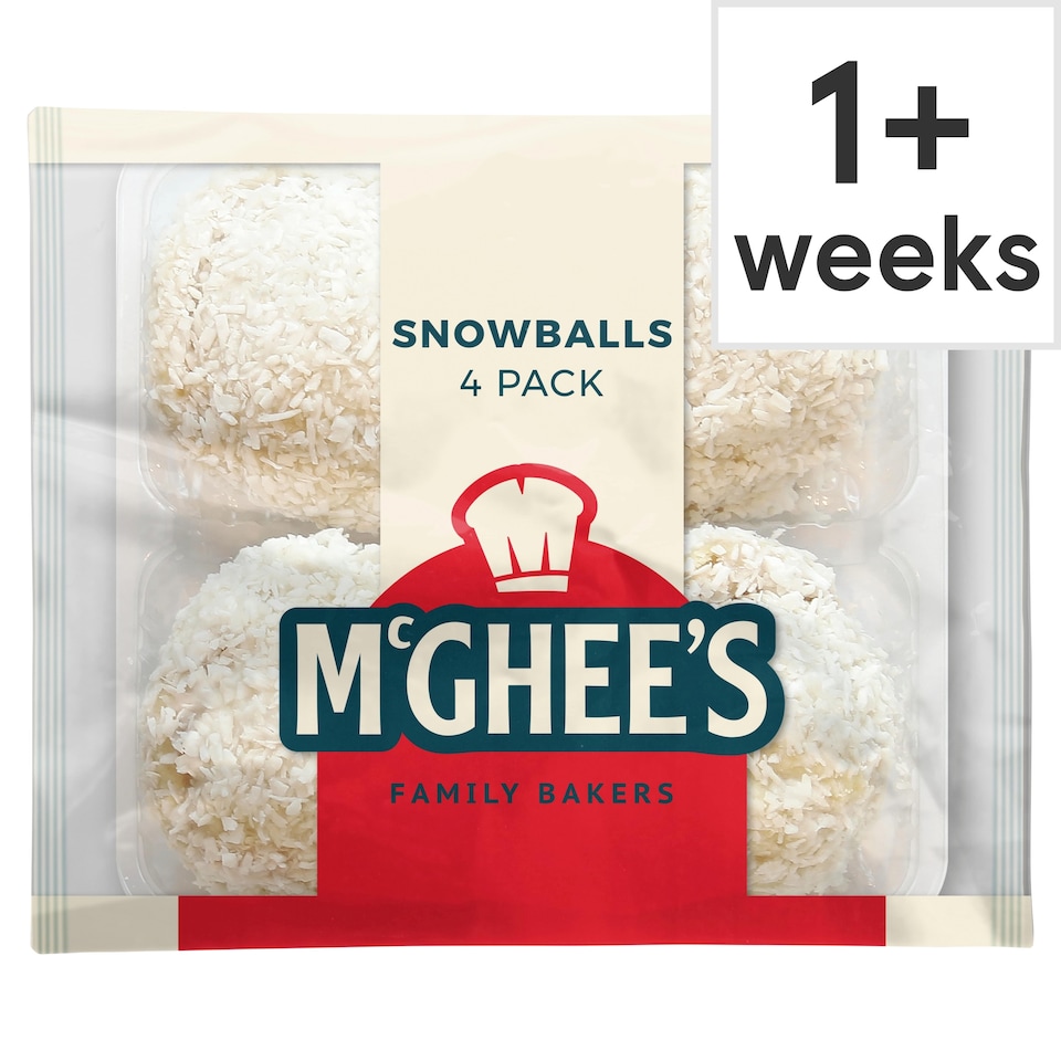 McGhee's Family Bakers Coconut Snowballs 4 Pack