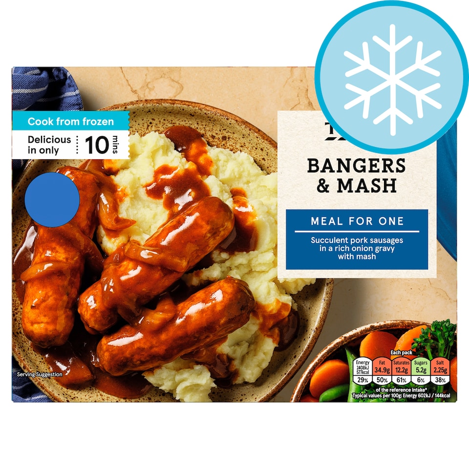  Tesco Bangers & Mash Pork Sausage 400g
