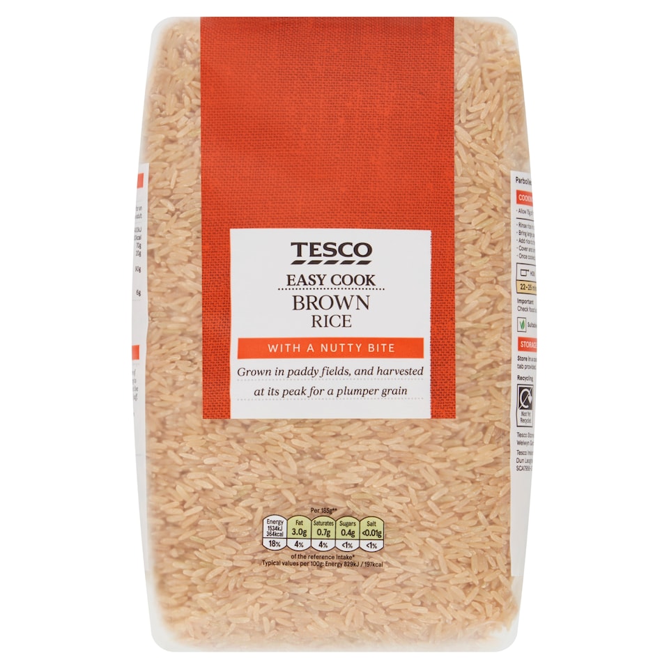 Tesco Easy Cook Brown Rice 2Kg