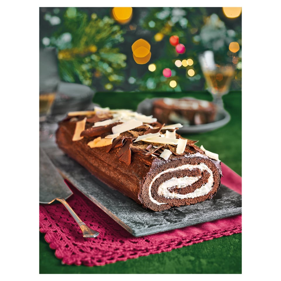 image 1 of 84. Tesco Chocolate Yule Log 720g (Serves 10)