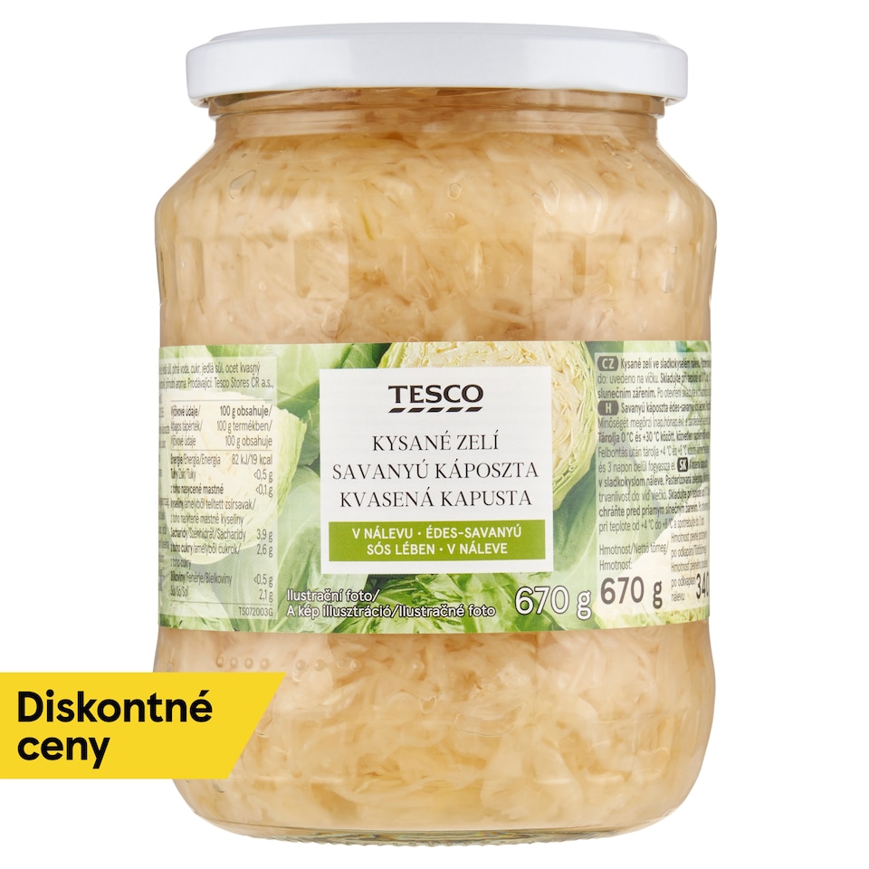 Tesco Kvasená kapusta náleve 670 g