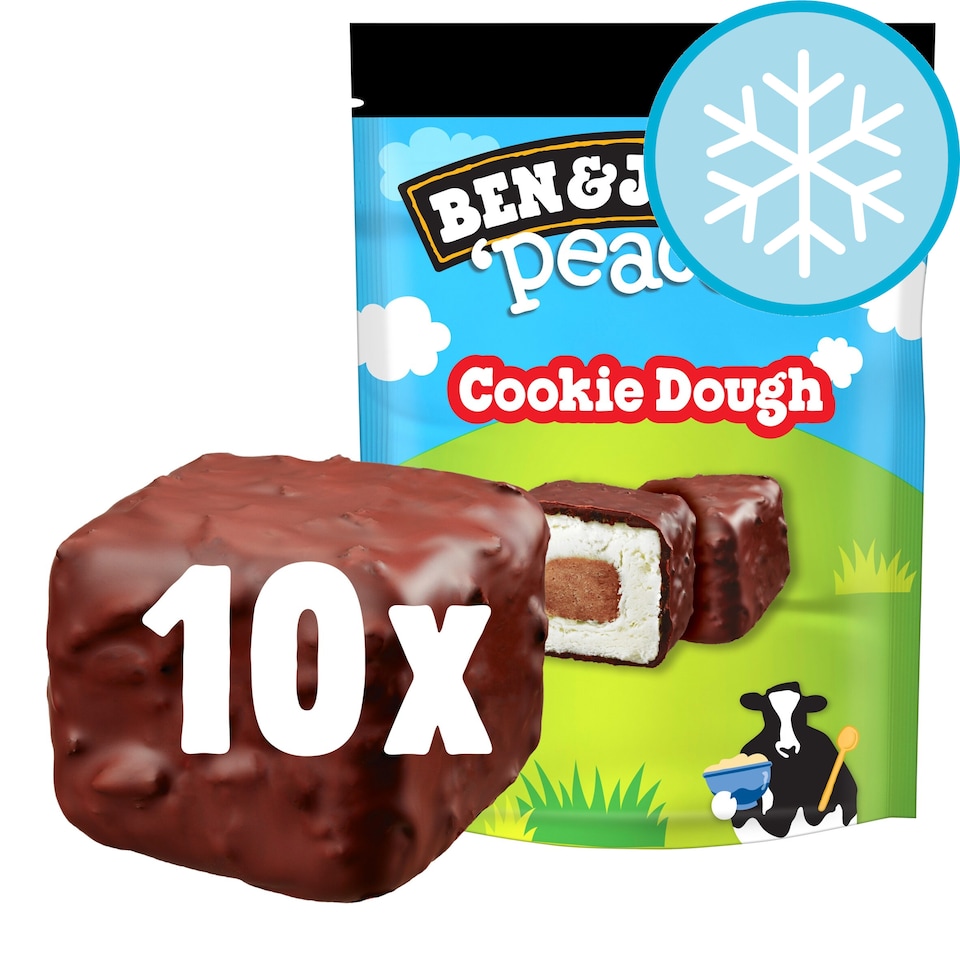 image 1 of Ben & Jerry's Peaces Cookie Dough Ice Cream 10 Pack 160ml