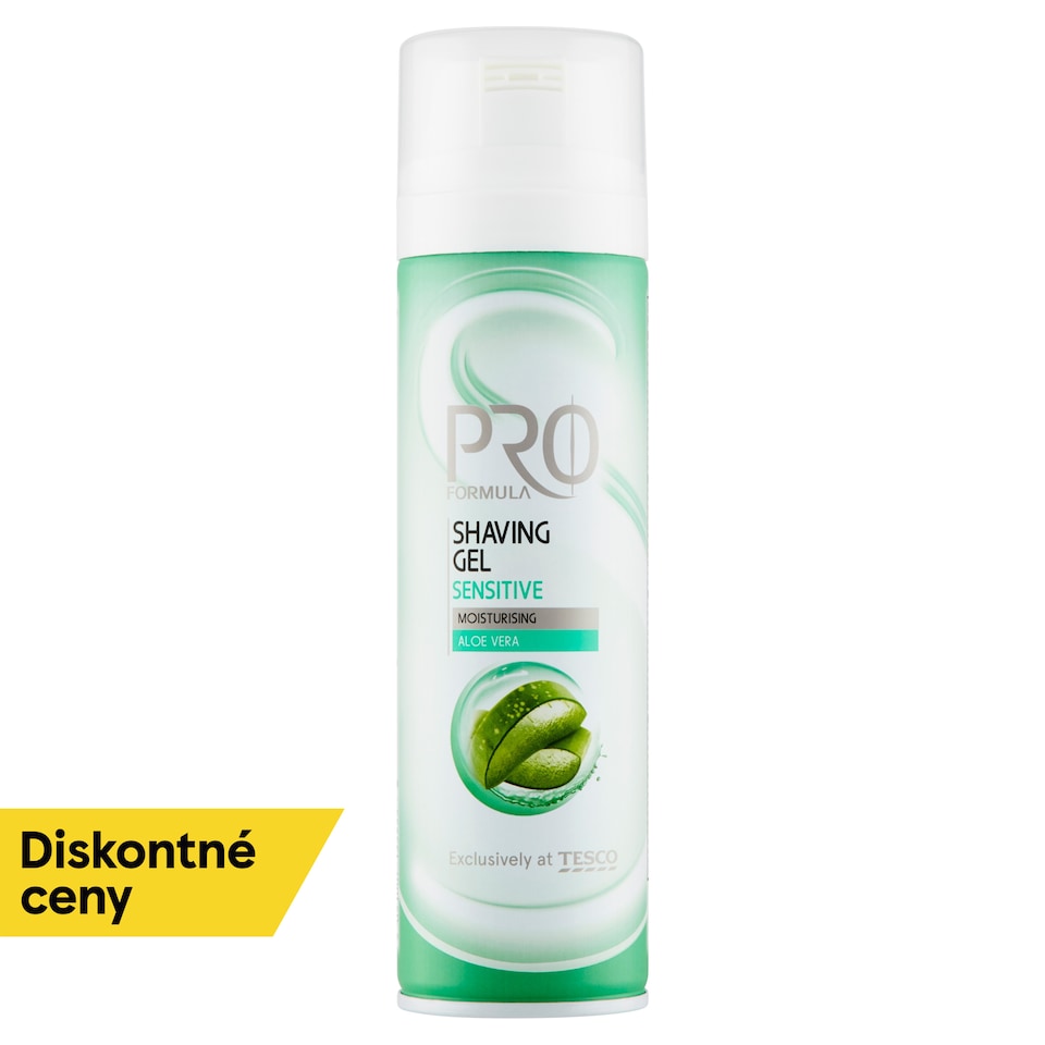 Tesco Pro Formula Sensitive Aloe Vera gél na holenie 200 ml