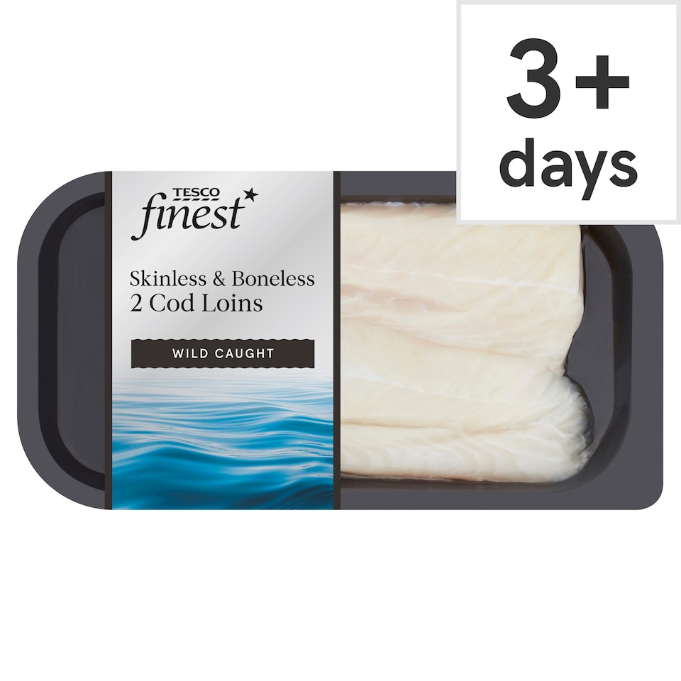 Tesco Finest Skinless & Boneless Cod Loins 280G