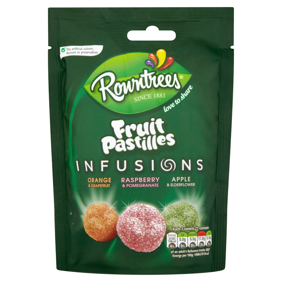 Rowntrees Pouch Fruit Pastilles Infusions 140G