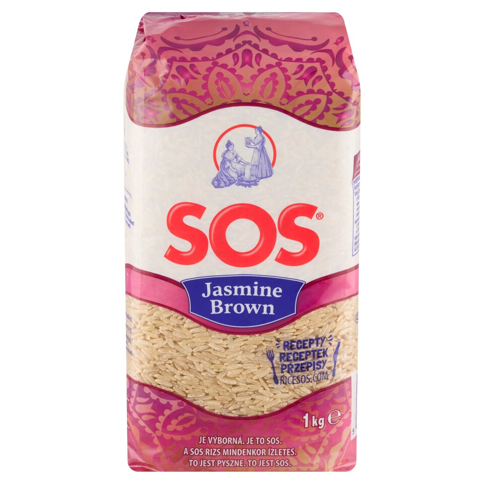 image 1 of SOS Jasmine Brown Long Grain Brown Husked Rice 1 kg