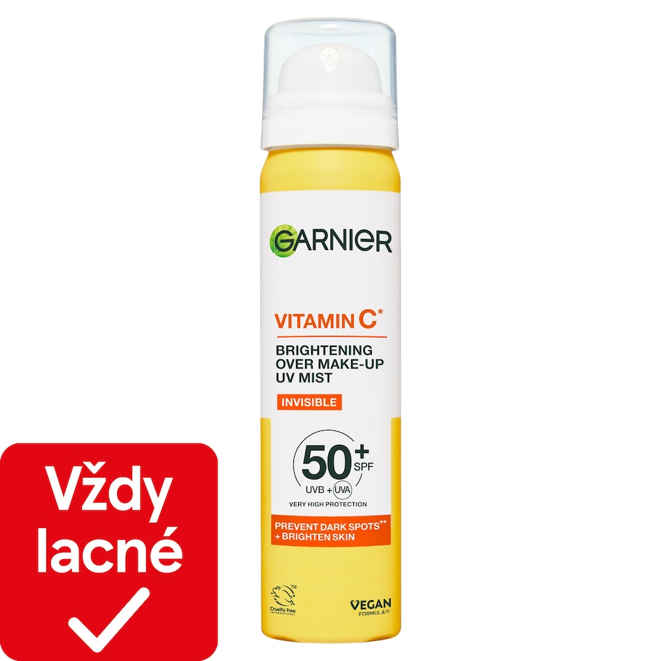 Garnier Vitamin C* rozjasňujúca pleťová hmla s SPF 50 +, 75 ml