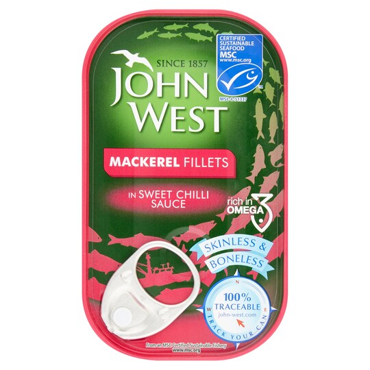 John West Mackerel Fillets Sweet Chilli 125G Tesco Groceries