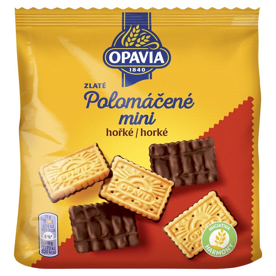 Opavia sušienky Zlaté Polomáčené Mini horké 145 g