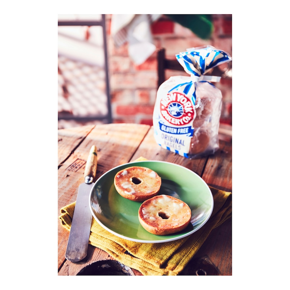 image 1 of New York Bakery Co. Gluten Free Plain Bagels 4 Pack