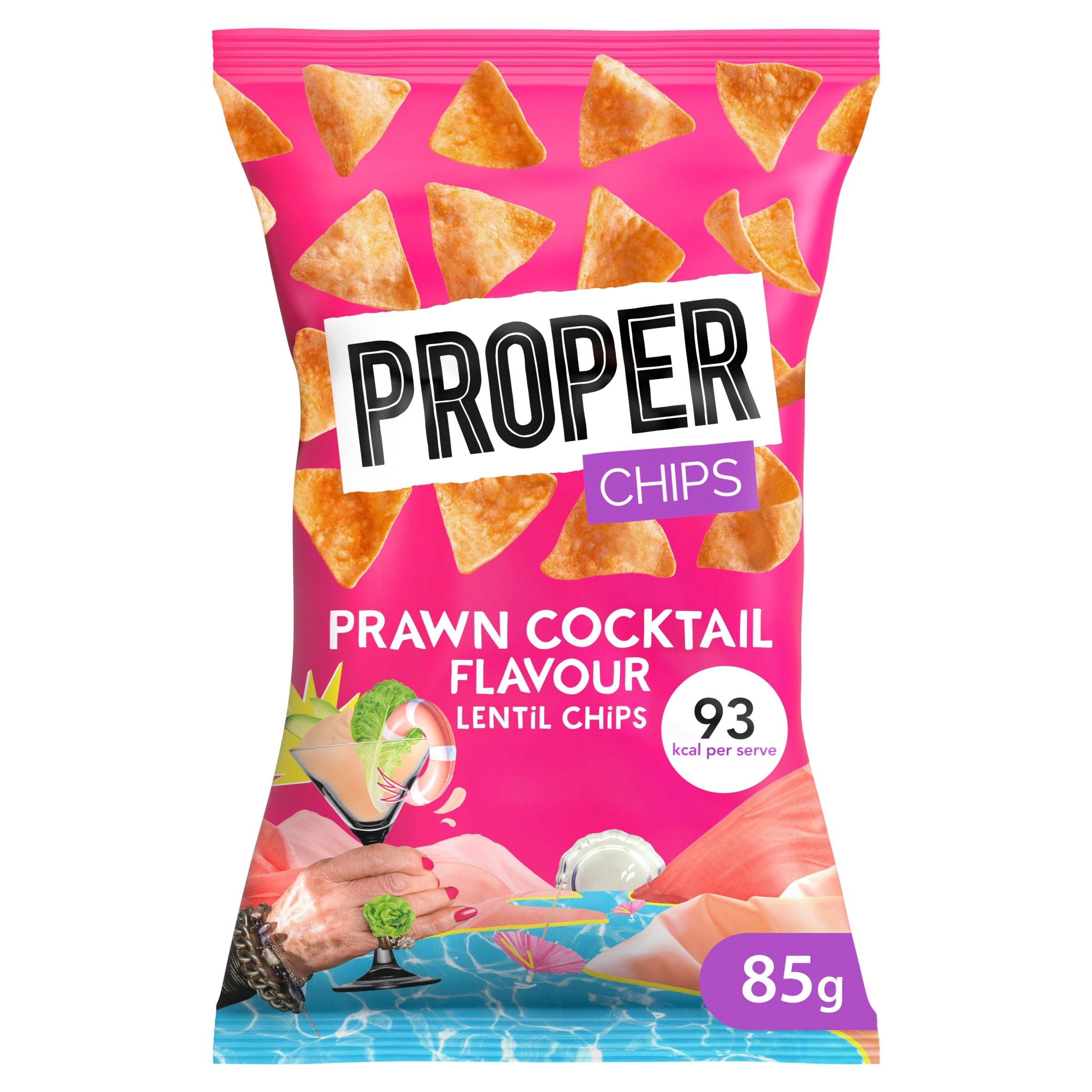 PROPERCHIPS Prawn Cocktail Lentil Chips 85g