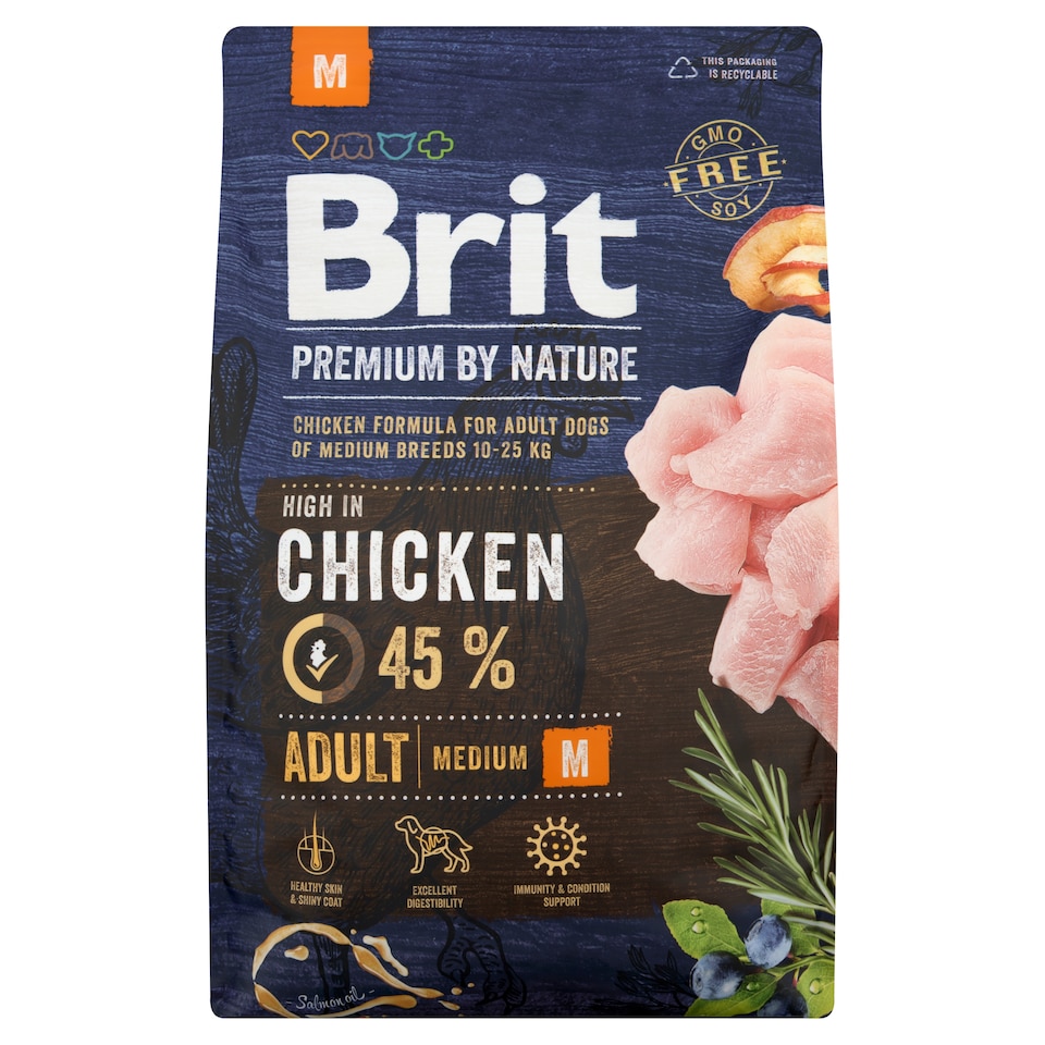 image 1 of Brit Premium by Nature Adult M Complete Dog Food 3kg