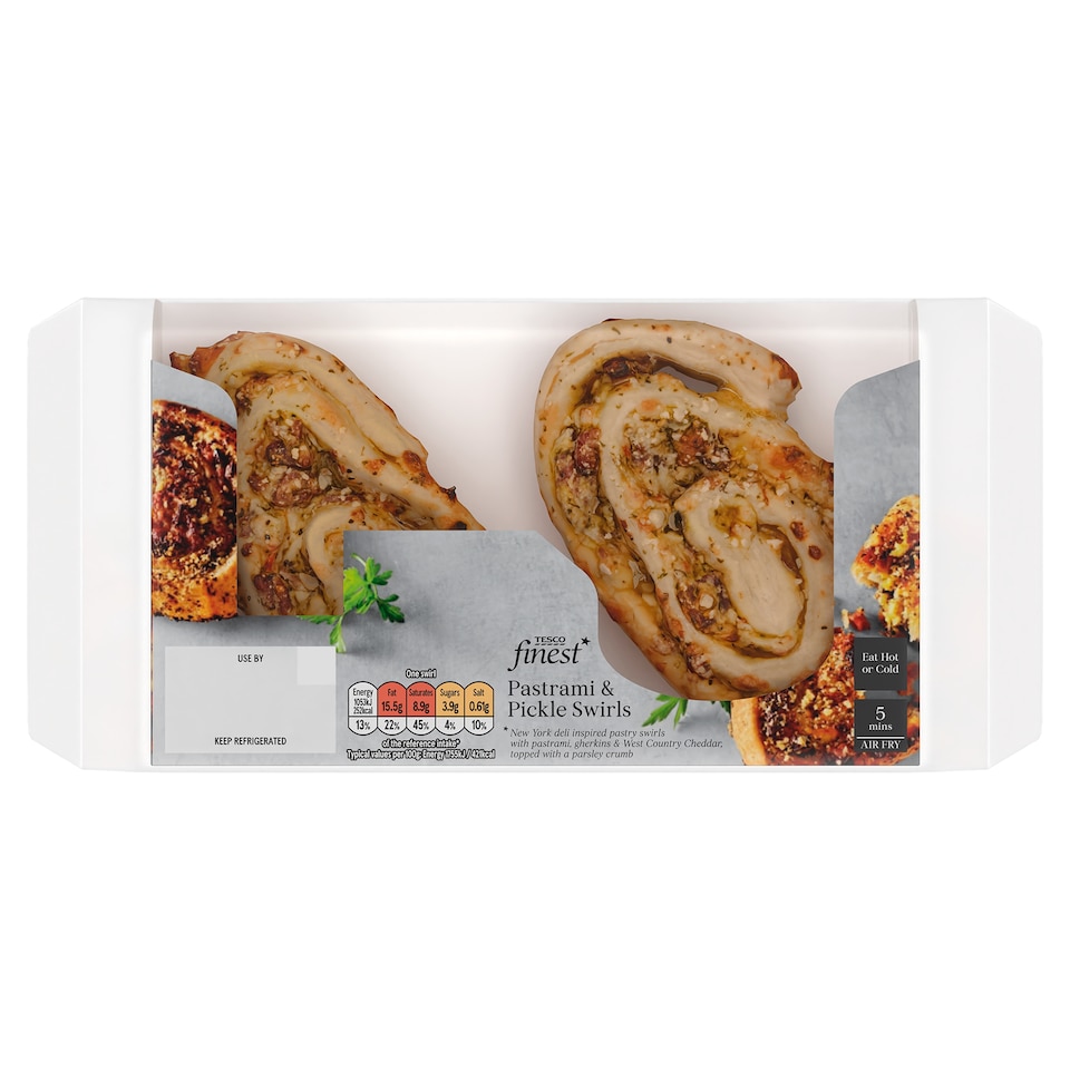 Tesco Finest Pastrami & Pickle Swirls 120g