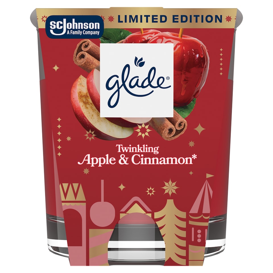 Glade Twinkling Apple & Cinnamon illatgyertya 112 g