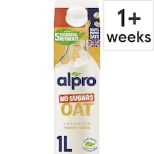 Alpro Oat No Sugar Chilled Dairy Free Drink 1L