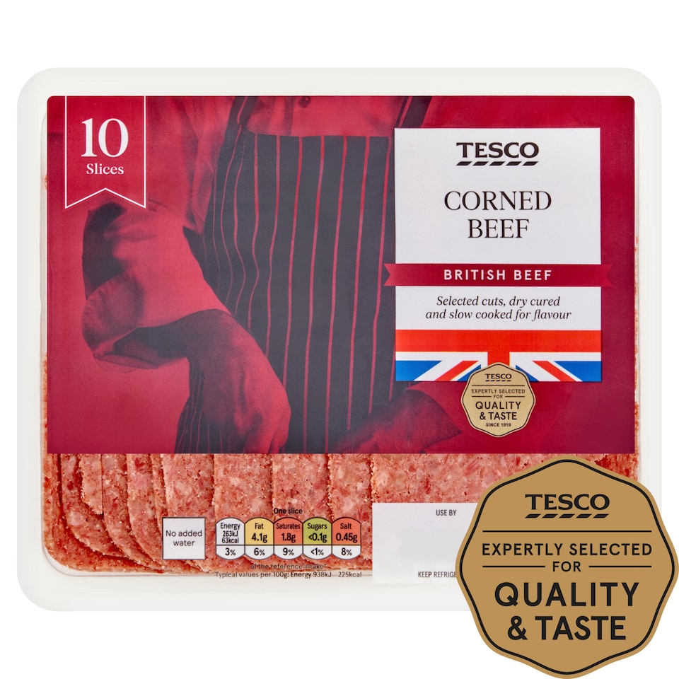 Tesco Selected Cuts Corned Beef 275G