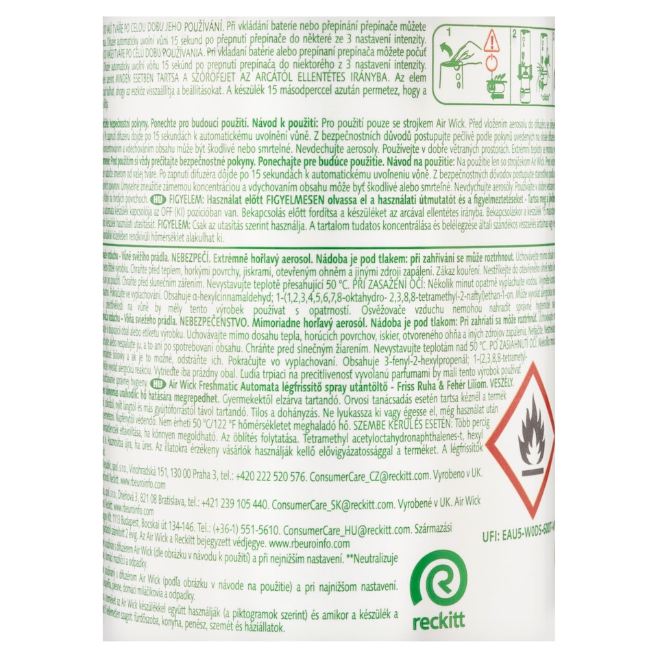 obrázok 1 z Air Wick Freshmatic Náplň do osviežovača vzduchu vôňa sviežeho prádla 250 ml