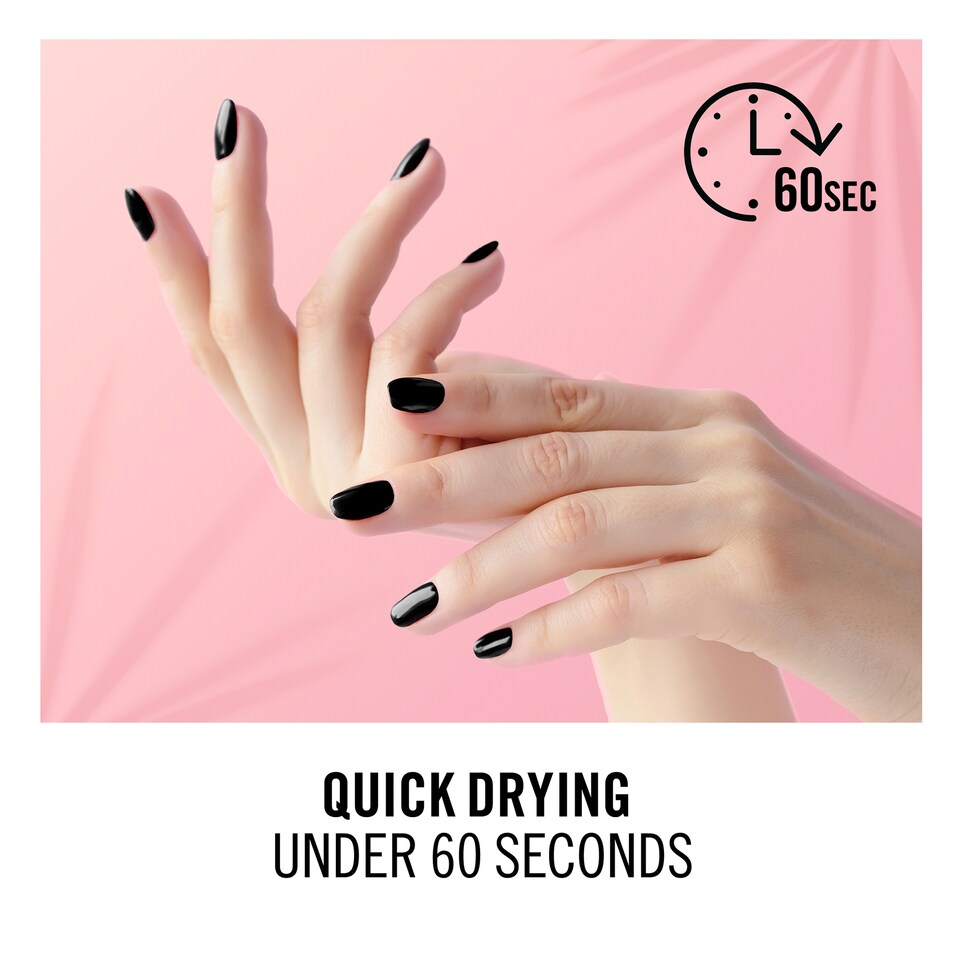image 1 of Rimmel London Rita Ora Nail Polish - Rita's Black 8ml