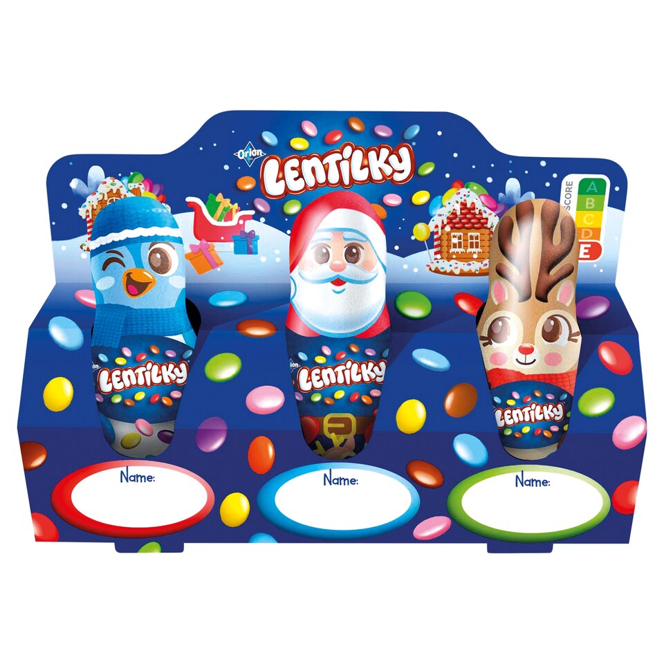 ORION LENTILKY Santa Claus, Reindeer, Penguin Multipack 3 x 18.7 g