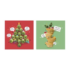 T. Mince Pies and Sprouts Cards 10pk