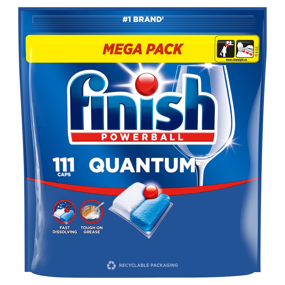 Finish Quantum kapsuly do umývačky riadu - Fresh 111 ks