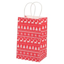 Tesco 4 Pack Merry Christmas Favour Bags Twist Handle