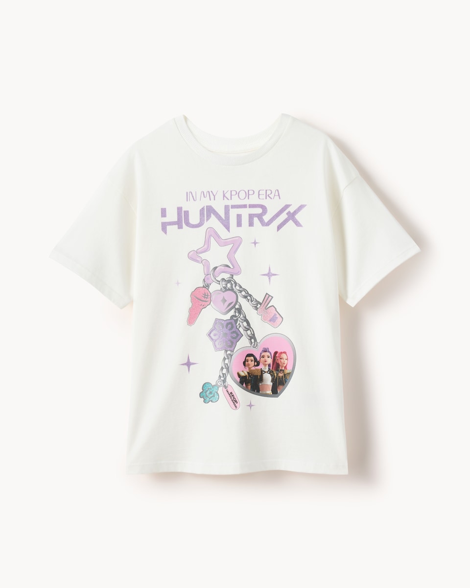 image 1 of K-Pop Demon Hunters Pure Cotton T-Shirt in Cream