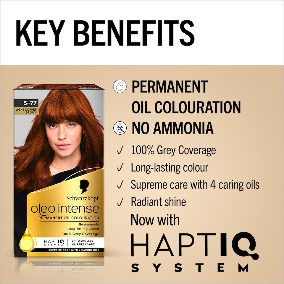 image 1 of Schwarzkopf Oleo Intense 5-77 Light Copper Brown Permanent Hair Colour