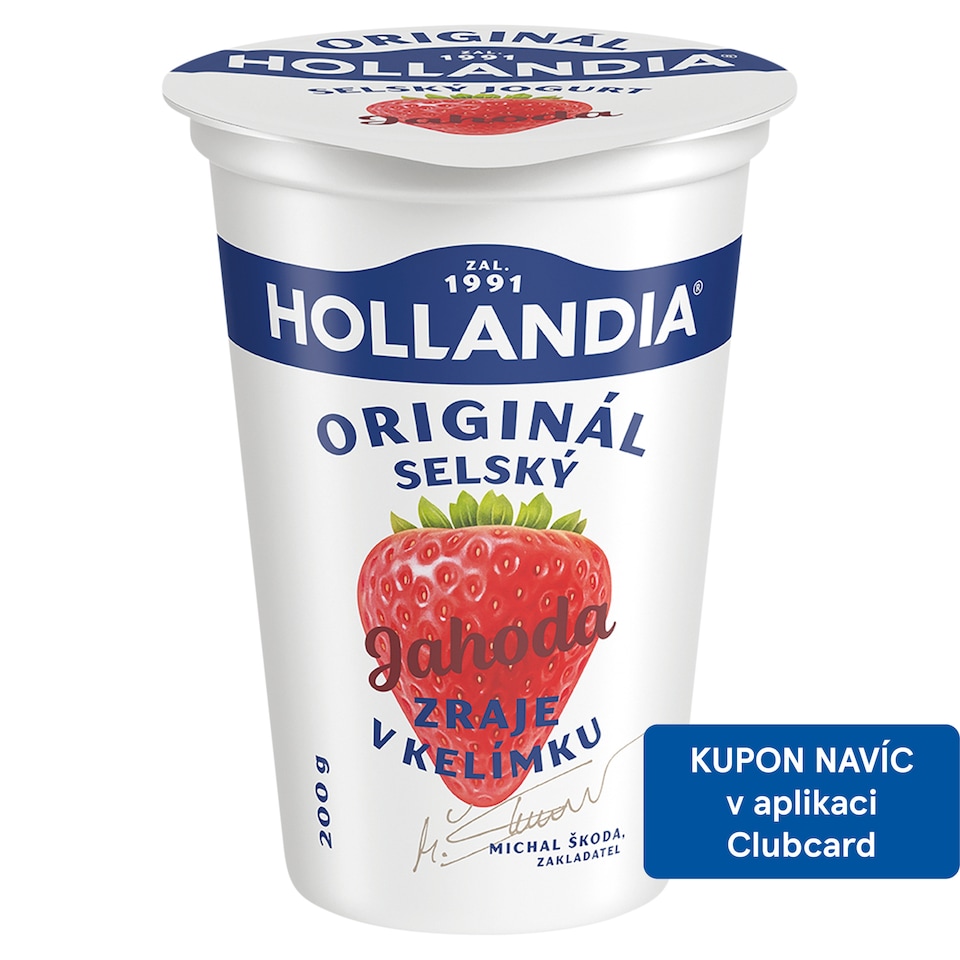 Hollandia Selský jogurt jahoda s kulturou BiFi 200g