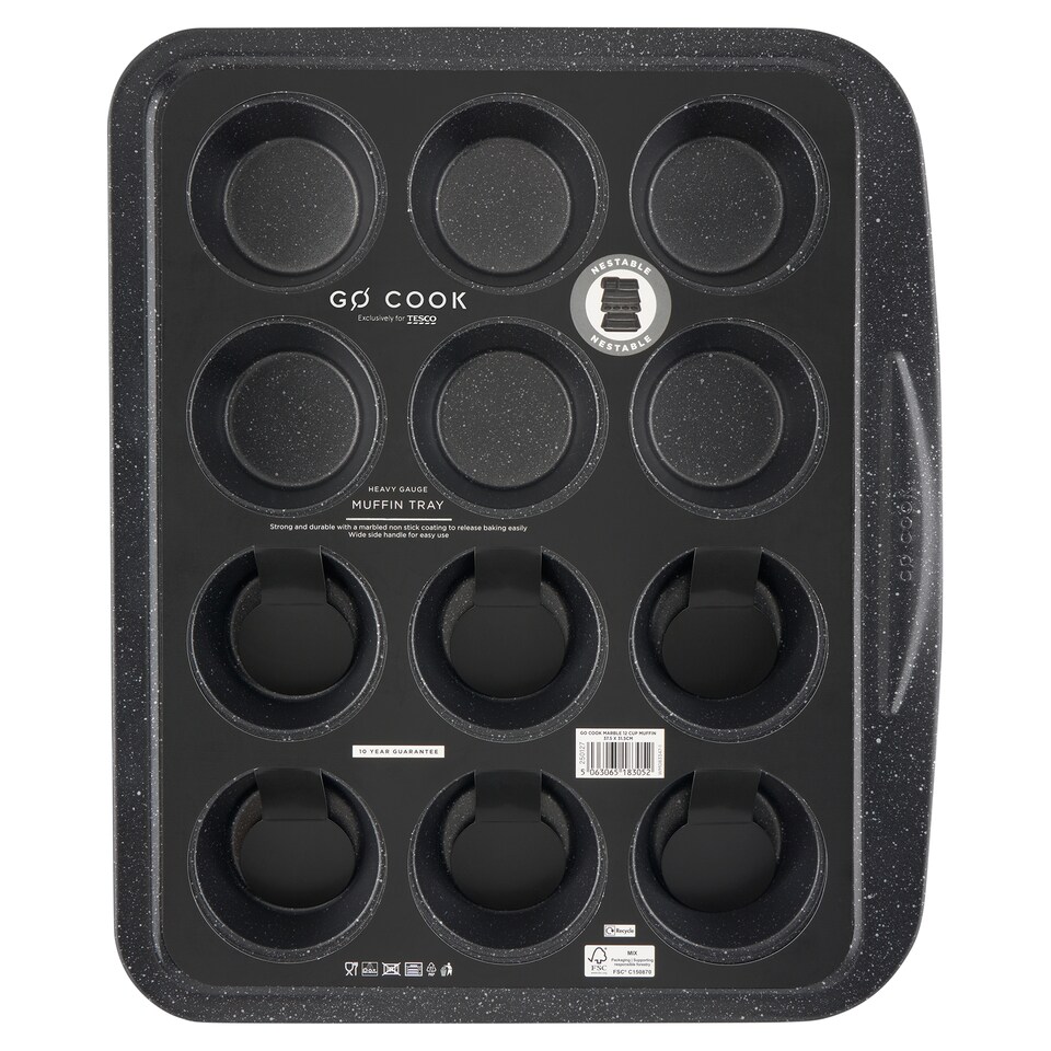 Go Cook muffinsütő forma, 12 rekeszes 37,5 x 31,5 cm 1. kép