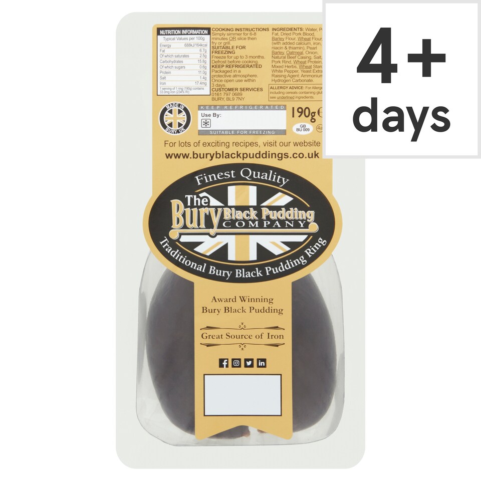 Traditional Bury Black Pudding 190G