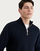 image 2 of F&F Knitted Ribbed Half Zip Jumper in Navy