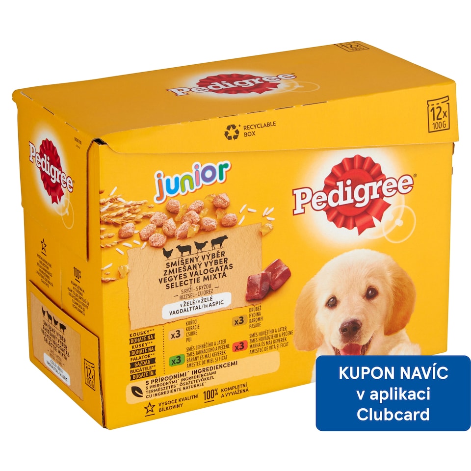 Obrázek 1 pro produkt Pedigree Junior smíšený výběr s rýží v želé 12 x 100g (1,2kg)