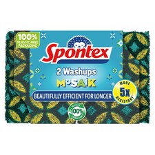 Spontex Washups Mosaik Scourer 2 Pack
