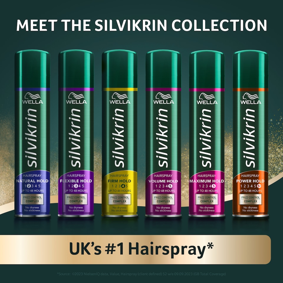 image 1 of Silvikrin Spray Maximum Hold Hair Spray 75Ml