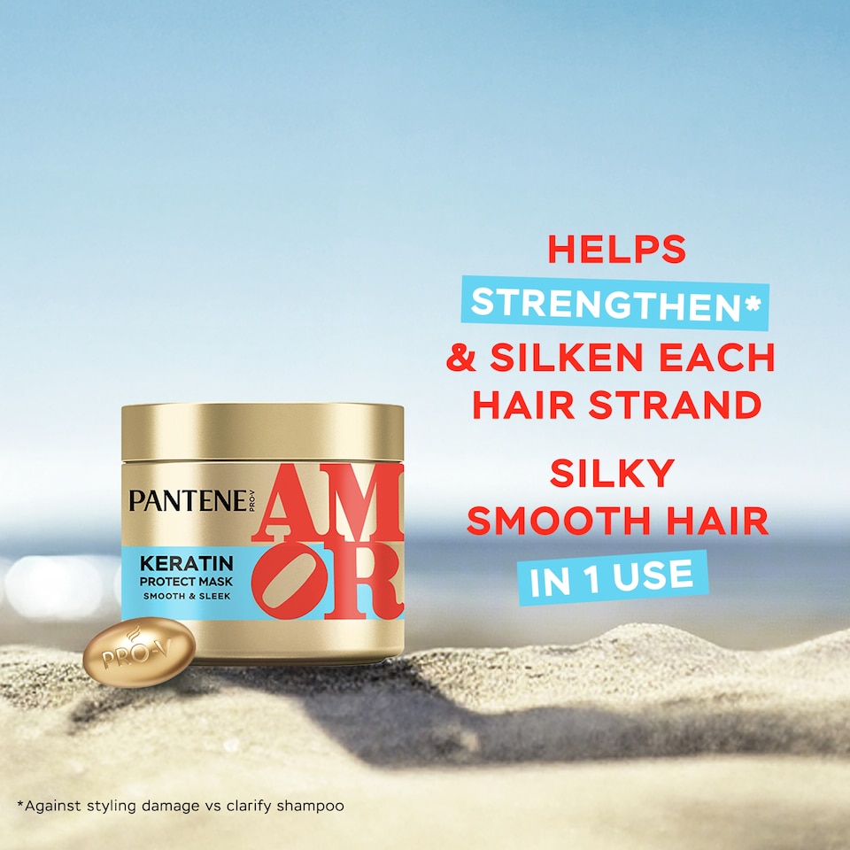 image 1 of Pantene x Robert Indiana Artist Edition Smooth & Sleek Hair Mask 300ml