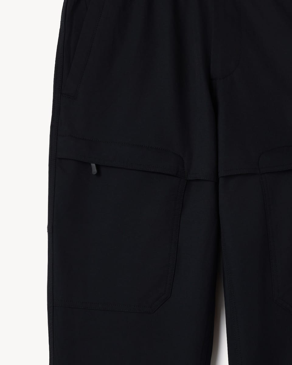 image 1 of The F&F Edit Straight Fit Cargo Trousers in Black