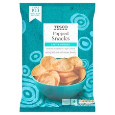 Tesco Salt & Vinegar Popped Potato Snack 85G