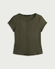 image 4 of F&F Cotton Rich Ribbed Top in Khaki