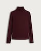image 4 of F&F Roll Neck Long Sleeved Top with Wool in Burgundy