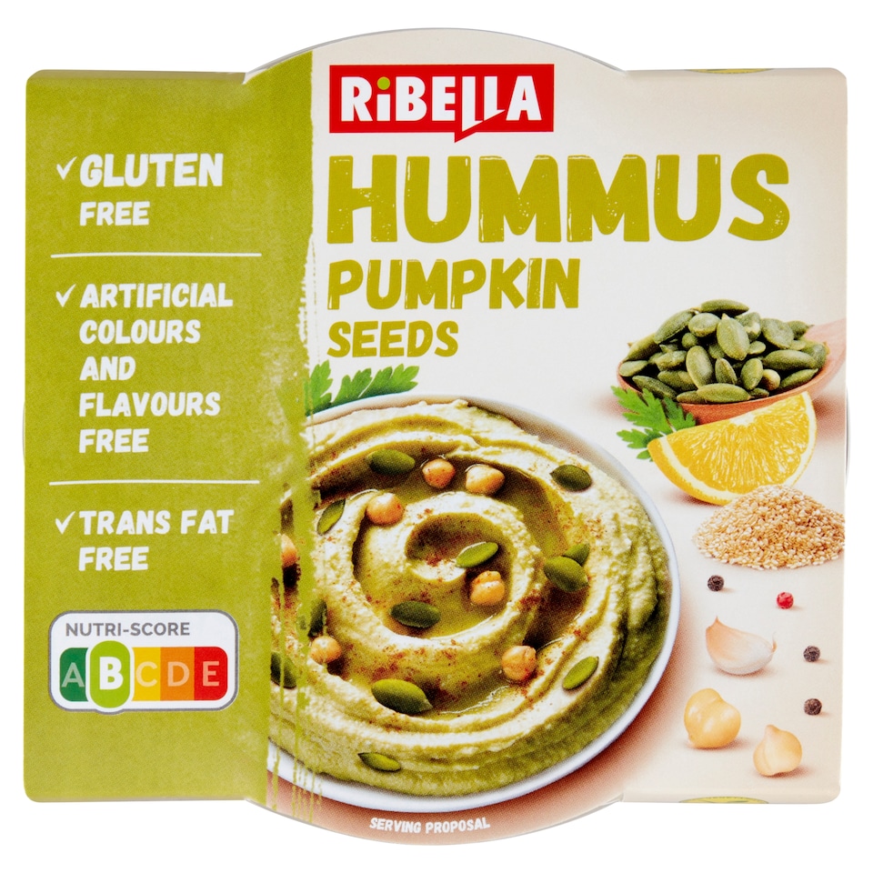 image 1 of RiBella Hummus Chickpeas Spread with Pumpkin Seeds 200 g