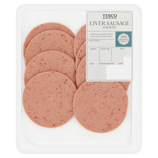 Tesco Liver Sausage 8 Slices 100G Tesco Groceries