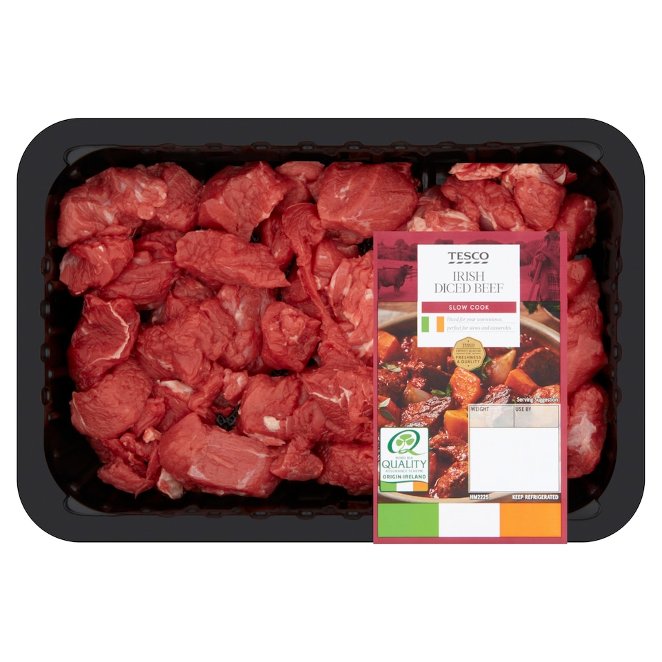Tesco Irish Diced Beef 565G