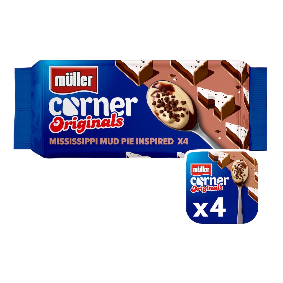 image 1 of Muller Corner Originals Yogurts - Mississippi Mud Pie Inspired 4 x 124g