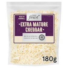 Tesco Finest Grated Extra Mature Cheddar Cheese 180g